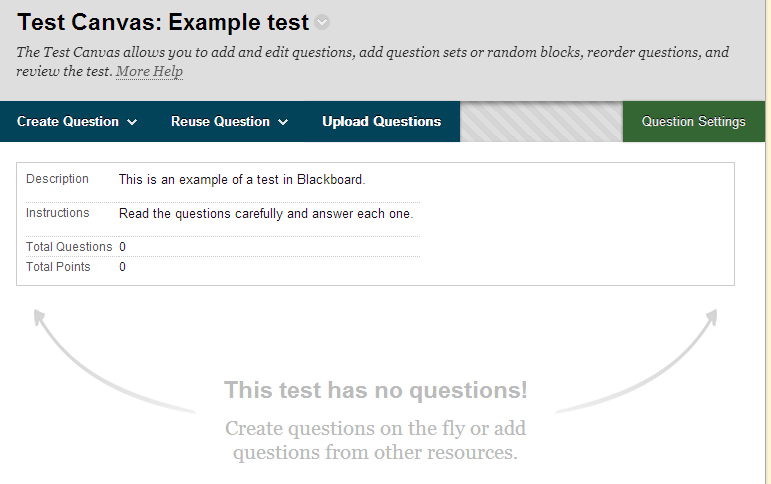 How To Create A Test Or Survey In Blackboard Elearning Support And Resources 3262