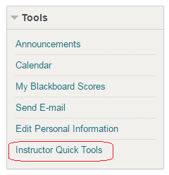 Instructor Quick Tools