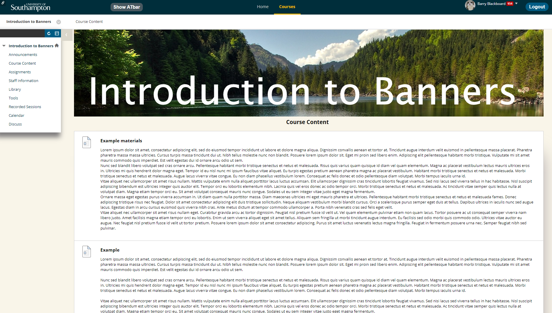 How to add a Course Banner / Masthead to your Blackboard Course