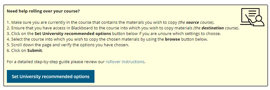 A Yellow box that assists with the rollover process