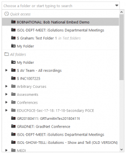 Panopto edit folder. Choose a folder or start typing to search. Quick access and 4 folders above all folders in a hierarchical structure