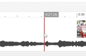 audio waveform mouse is hovering over 27 seconds