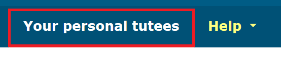 Tab "Your personal tutees" highlighted in a red box