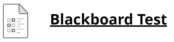 You enter a blackboad test from the link on the Blackboad course page.